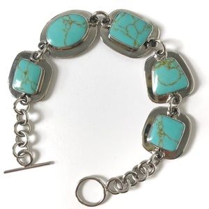 Turquoise Mexico 925 sterling silver bracelet